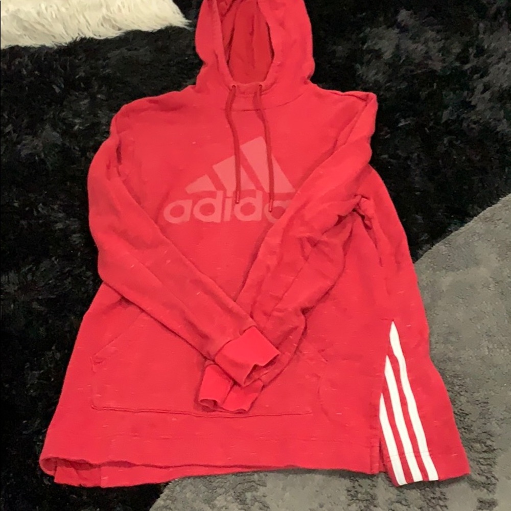 Red adidas hoodie